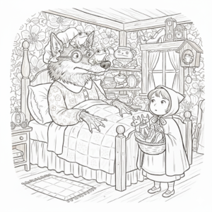 Bajka Czerwony Kapturek. Zadanie znajdź błędy.